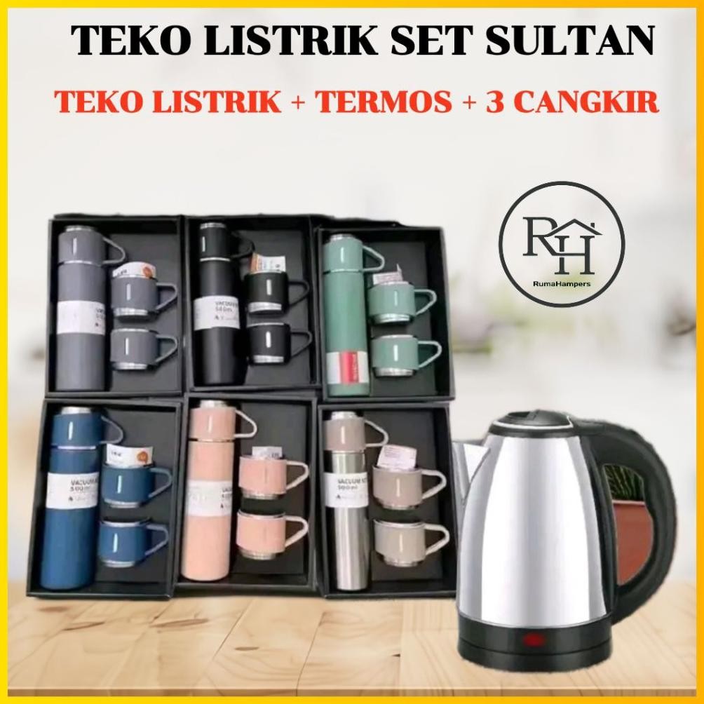 Teko Listrik Kettle Pemanas Air Sultan Set Terbaru