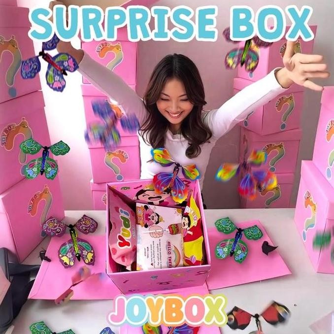 

SURPRISE BOX FLYING BUTTERFLY BY JOYBOX / Gift box kado ulang tahun anak kejutan / Explosion box kejutan