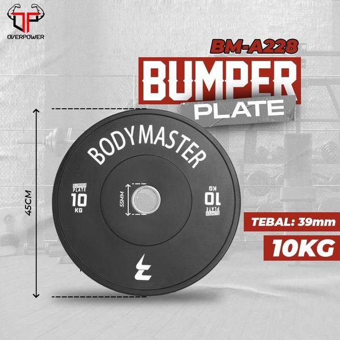 BEBAS ONGKIR - Plate Beban Olympic 10KG Bumper Rubber |Barbell Karet|Gym|Fitness