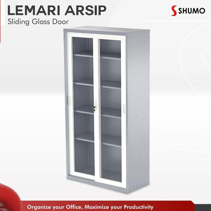 TERLARIS - Lemari Arsip Besi 2 Pintu Sliding Kaca|Kantor File| Sleding