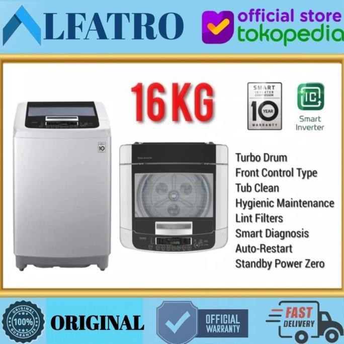 BEBAS ONGKIR - MESIN CUCI LG 1 TABUNG 16kg T2516VSPM SMART INVERTER T2516 TOP LOADING