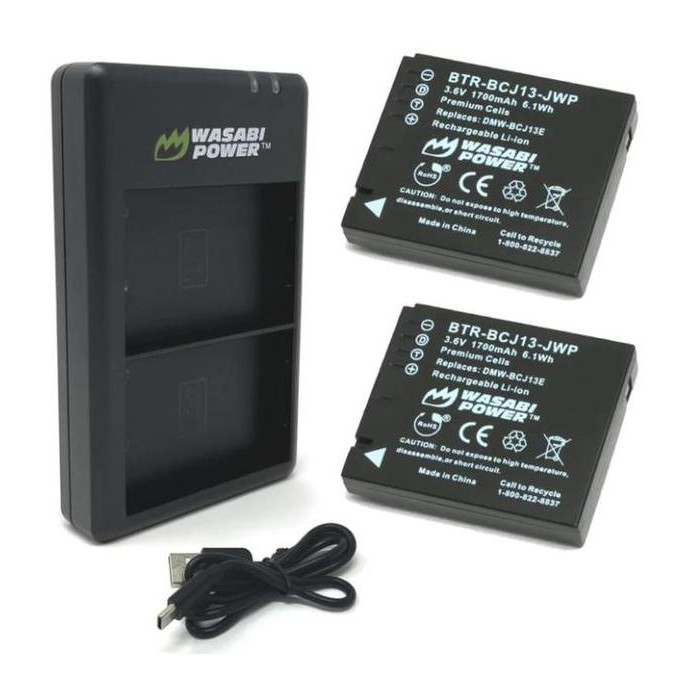 NEW Wasabi Power Battery & Charger for Panasonic DMW-BCJ13 BCJ13E Baterai Lumix LX5 LX55 LX5K LX5W L