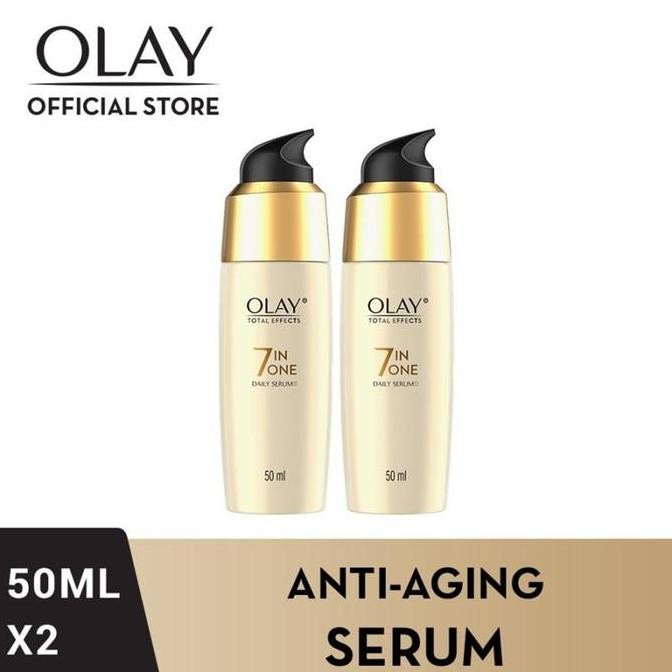 NEW Olay Total Effects 7in1 Anti-ageing Serum 50ml - Paket Isi 2