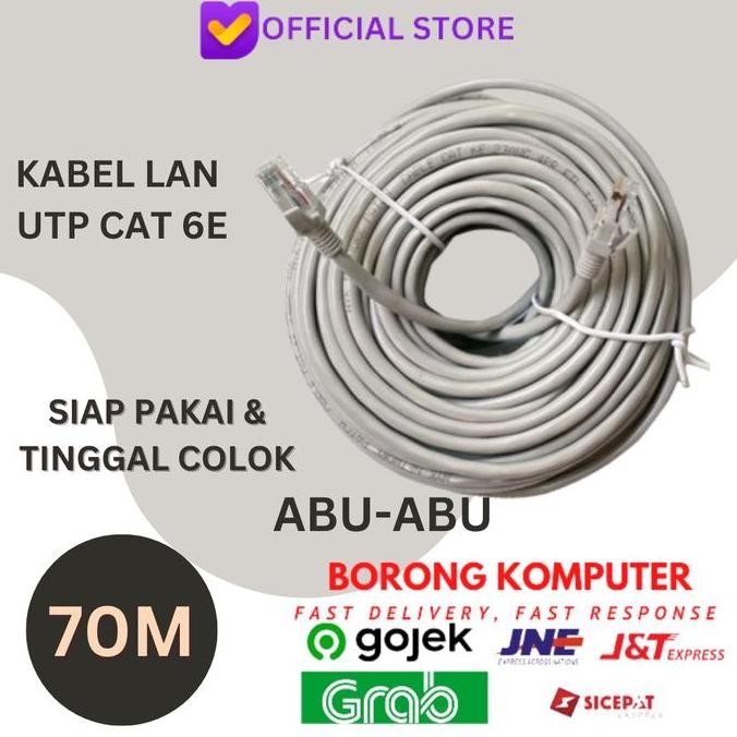 NEW Kabel LAN 70m CAT 6 Internet Jaringan Cat6 UTP 70 Meter