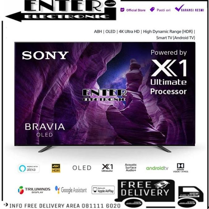 TERLARIS - SONY OLED TV 65A8H - OLED SMART TV 65 INCH ANDROID 4K HDR SONY KD65A8H