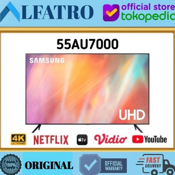 TERLARIS - SAMSUNG TV 55 INCH 55AU7000 SMART TV 4K UHD UA55AU7000 CRYSTAL UHD