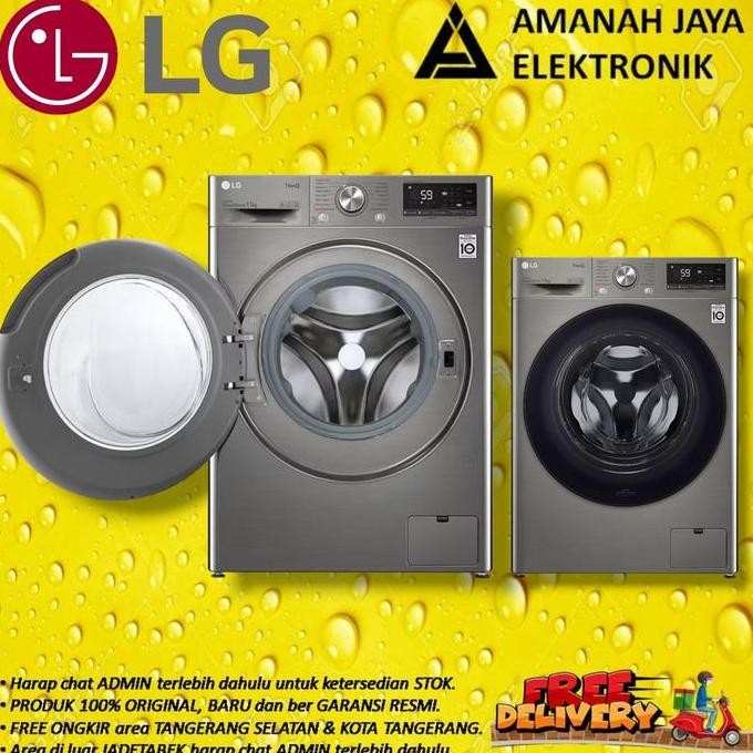 LG FV1411S4PN FRONT LOADING 11 Kg - LG FV1411 MESIN CUCI 11 Kg DIRECT