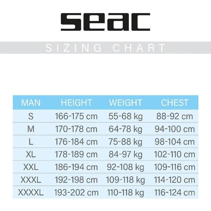 BEBAS ONGKIR - SEAC WETSUIT SENSE MAN 3 MM