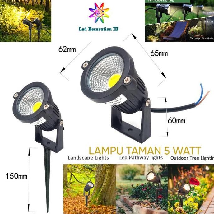 LAMPU TAMAN BULAT 5 WATT 220V / LED TAMAN OUTDOOR