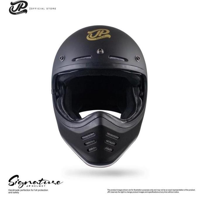 TERLARIS - JP Signature - Solid Black - Helm Full Face Klasik