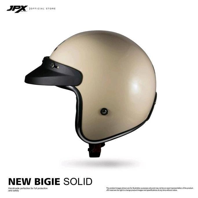 TERLARIS - Helm JPX Classic - New Bigie Solid - Cream Scoopy