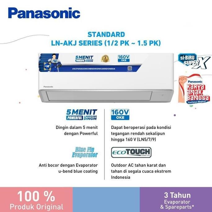 TERBARU - AC Panasonic Standard Local 1,5pk (CS/CU )
