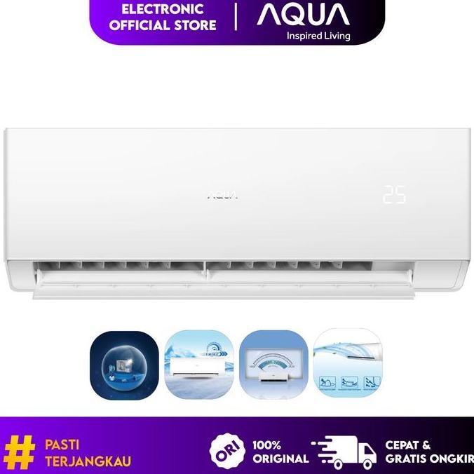 BEBAS ONGKIR - AC AQUA 1/2 PK LOW WATT AQUA KCR-5ANR KCR05ANR R32 JAPAN TECHNOLOGY