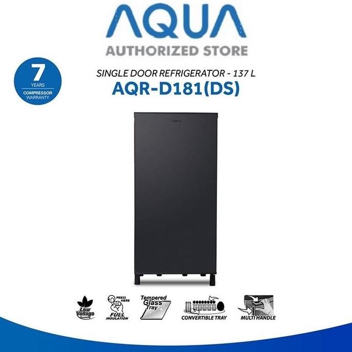 TERLARIS - KULKAS 1 PINTU Aqua AQR-D181 / AQR D181 /AQR D 181 kapasitas 150 Liter