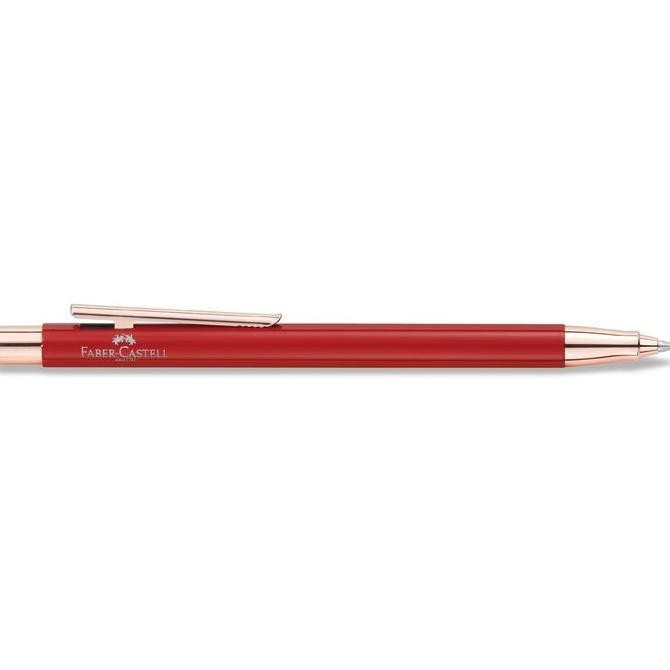 

NEW Faber-Castell Neo Slim Ballpoint Stylus Oriental Red, Rose Gold Chromed