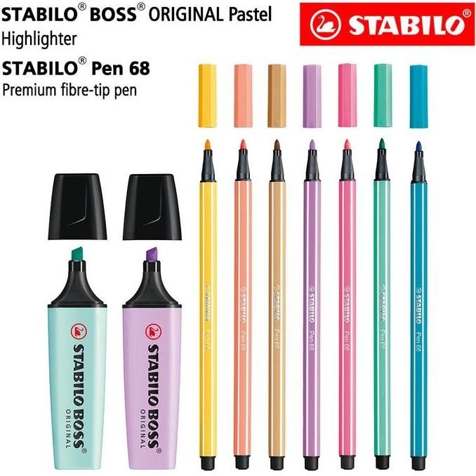 

TERMURAH - STABILO Set 9 - BOSS Pastel Pen 68 Ungu Biru Pink Kuning Hijau Ungu