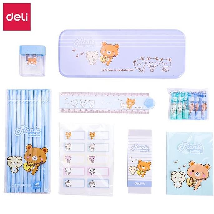 

TERLARIS - Deli Set Alat Tulis Sekolah/ School Stationary Set Hemat Lengkap 68891