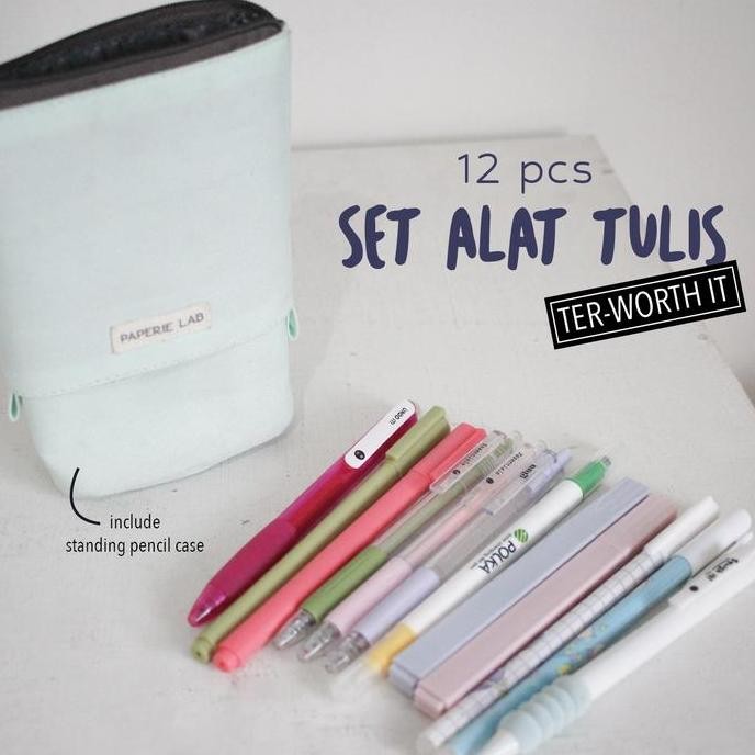 

Paperie Lab - Set Alat Tulis TER-WORTH IT! Hitam Pen Pulpen Highlighter