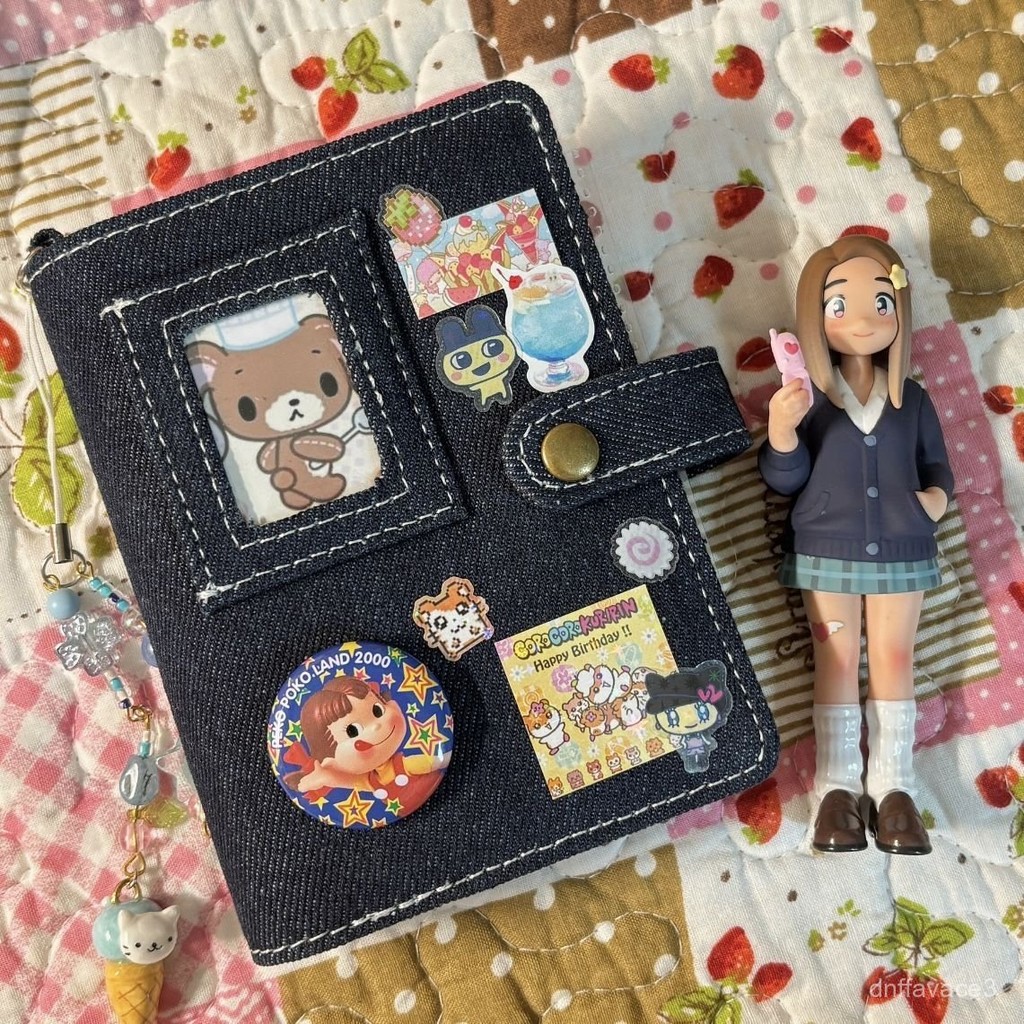 

Little Red Book Same Style Navy Blue m5Denim Journal ins Detachable Loose-Leaf Notebook