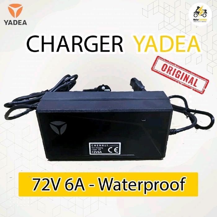 (Diskon) Charger Motor Listrik Yadea Original 72V 6A -Waterproof Bestseller