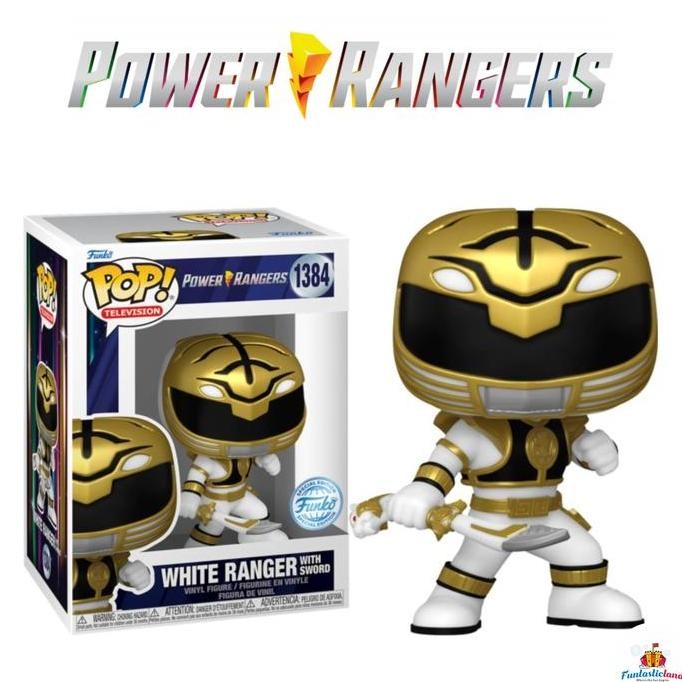 FunkoPOPTelevision Power Rangers - White Ranger with Sword #1384