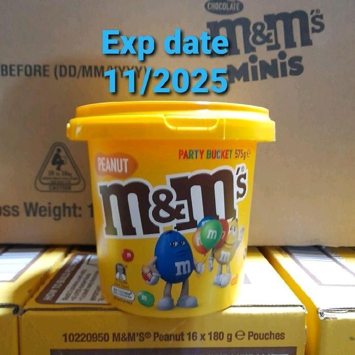 

M&M'S Milk Chocolate Peanut Party Bucket 575G Cokelat Kacang M&M New Best Quality 100% Original
