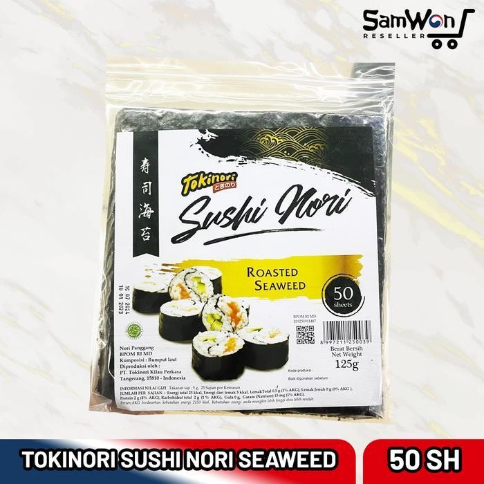 

Tokinori Sushi Nori Roasted Seaweed (50Sheet) Rumput Laut Gimbab Termurah Best Quality 100% Original