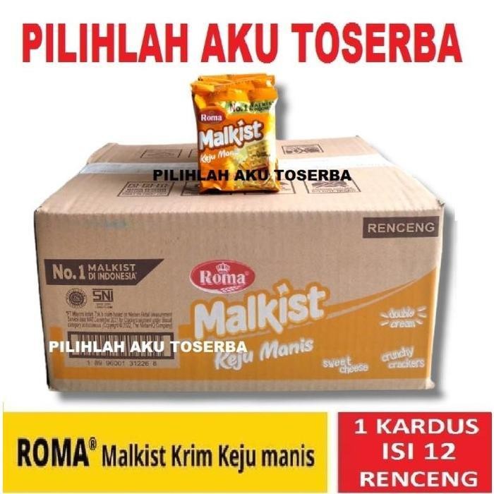 

Biskuit Roma Malkist Krim Keju Manis Renceng - 1 Kardus Isi 12 Renceng Termurah Best Quality 100% Original