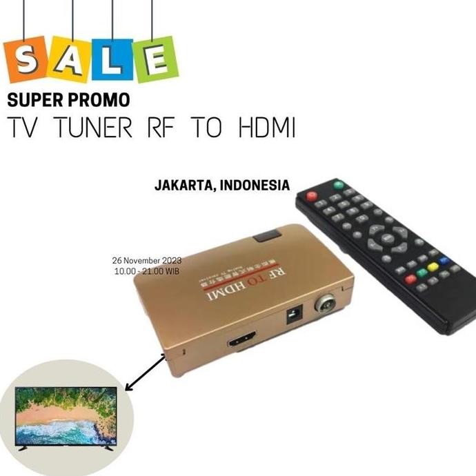 Tv Tuner Converter Rf To Hdmi Analog To Digital Tv Receiver Adapter Plus Remot