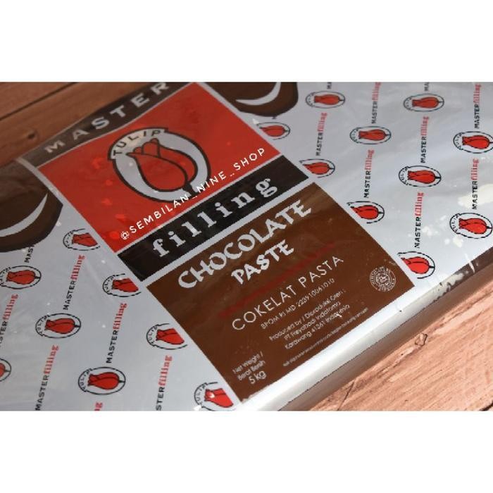 

Tulip Master Filling Chocolate Paste 5 Kg Dark Cokelat Coklat Pasta Isian Roti Bake Stable Terbaru Best Quality 100% Original