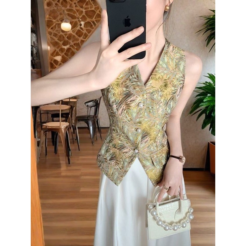Vintage Chanel Style V Women's Vest