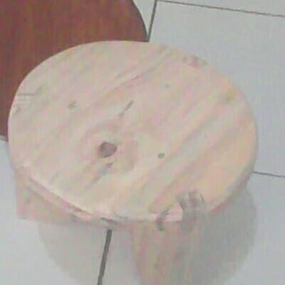 Dingklik Kayu Mini Size - Bulat