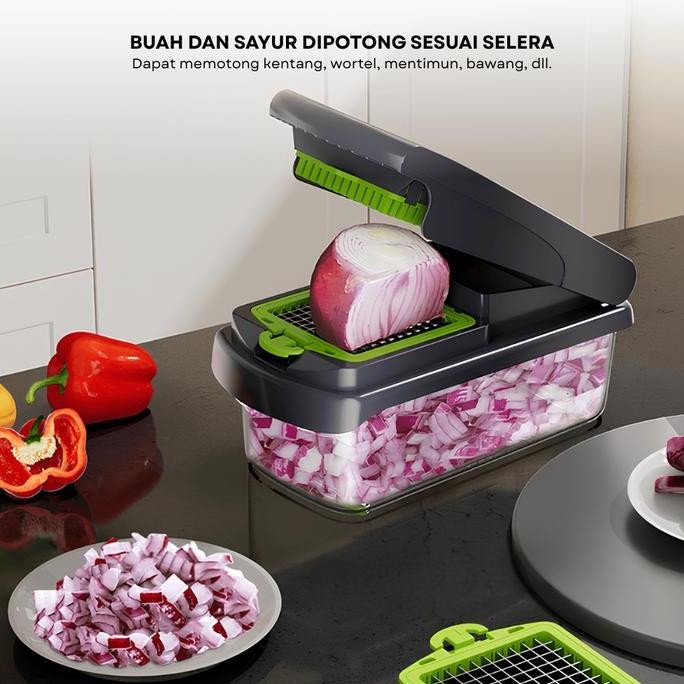 Parutan Sayur 16In1 Pemotong Serbaguna Kitchenware Allshop