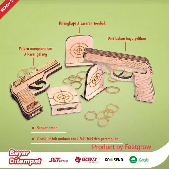 Promo mainan anak laki-laki pistol peluru gelang karet - mainan tembakan COD