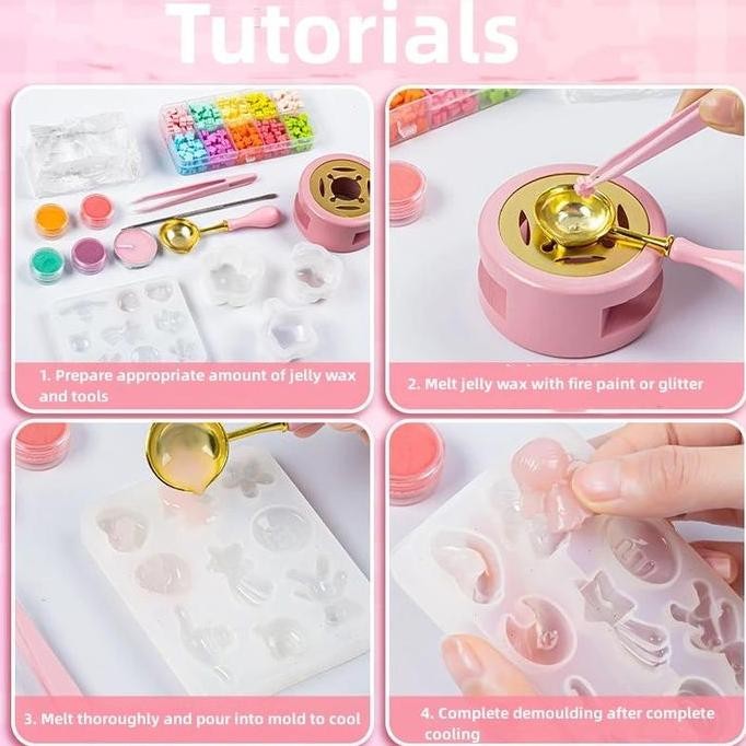 

Promo DIY Jelly Wax Fire Paint Sealing Wax Set / Mainan Dekompresi Anak-anak / Produksi Gantungan Kunci / Kerajinan Tangan 3D / Segel Segel Amplop COD