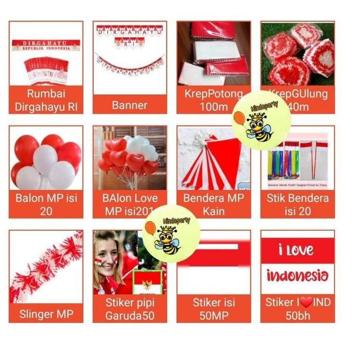 :=:=:=:=] Aksesoris 17Agustus Merah Putih Dekorasi 17Agustus