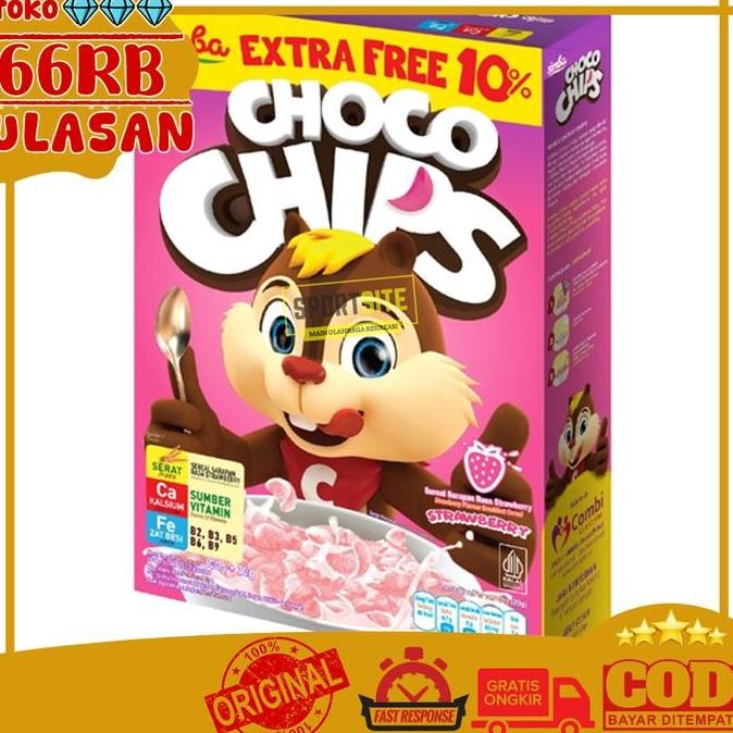 

Simba Choco Chips Strawberry 300gr Makanan Ringan Sereal Sarapan Anak Cemilan Stroberi Sereal Snack Choco Chip Family Cereal 300 gr