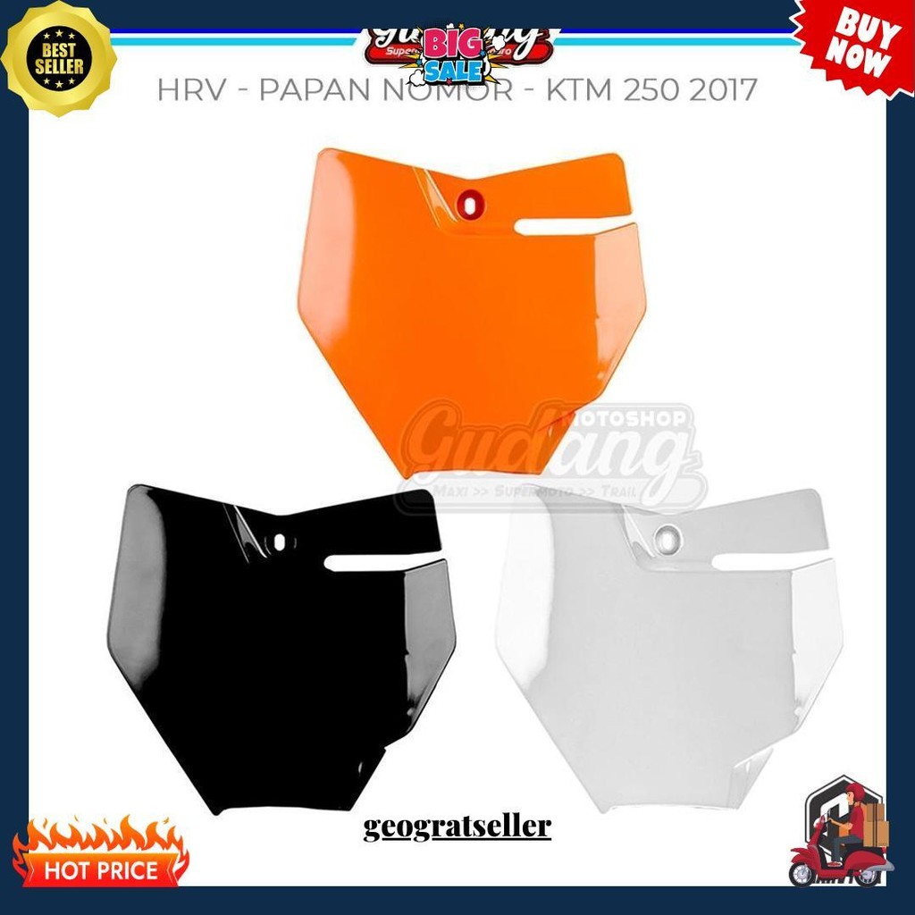Papan Nomer Plat Nomor Trail Ktm 250 2014 Sixday Ktm 250 2017 Hitam Orange Putih Bisa Cod