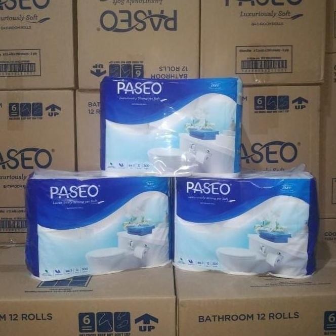 Tissue toilet Paseo 12 rolls 3 ply / tissue bathroom paseo / tissue toilet paseo non embossed 12 rol