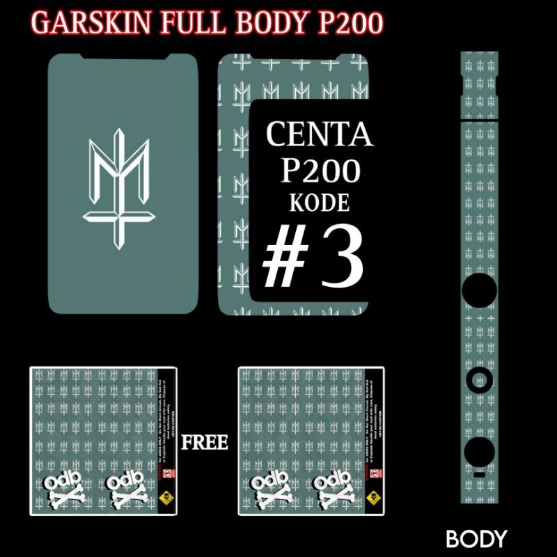 

[COD] Garskin Stiker Stiker Inner Centaurus P200 3 Label Custom Presisi Terlaris