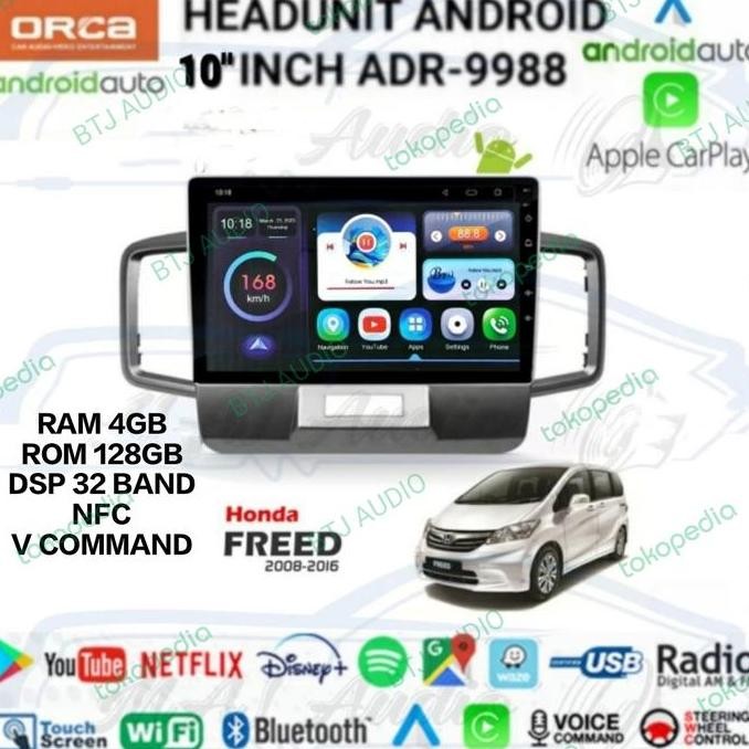 // Head Unit Tape Mobil Android Orca Oem Honda Freed Layar 10 Inch //