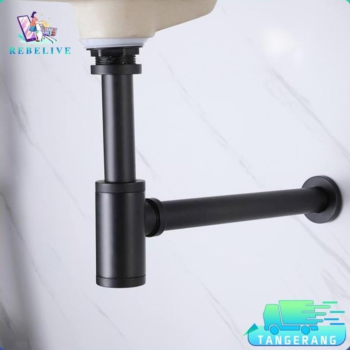 PROMO Saluran Pembuangan Wastafel Cuci Piring Stainless Sifon Wastafel Cuci Tangan