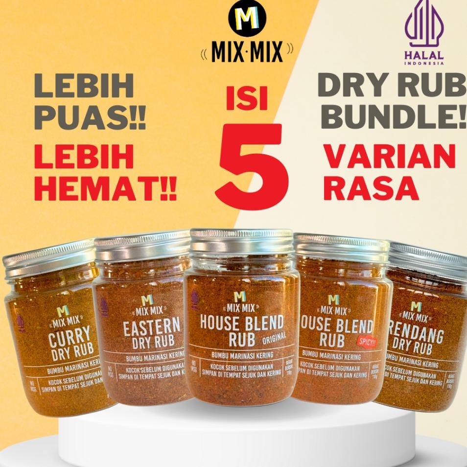 

Bundle Paket Mixmix Dry Rub Isi 5 Toples 110Gr
