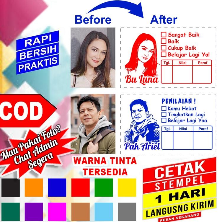 Diskon Stempel Nilai Guru / Stempel Nilai / Stempel Penilaian / Stempel Guru Prermium