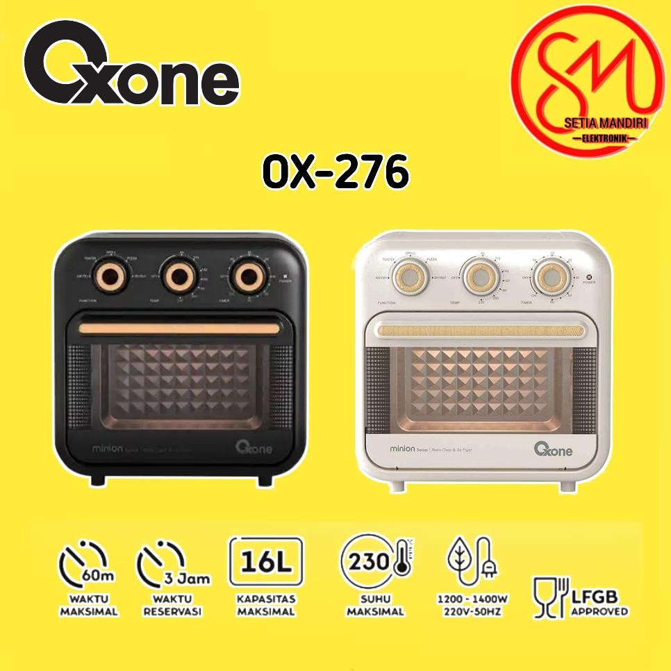 Oxone OX276 Oven & Air Fryer Retro - Pink/Cream/Hitam