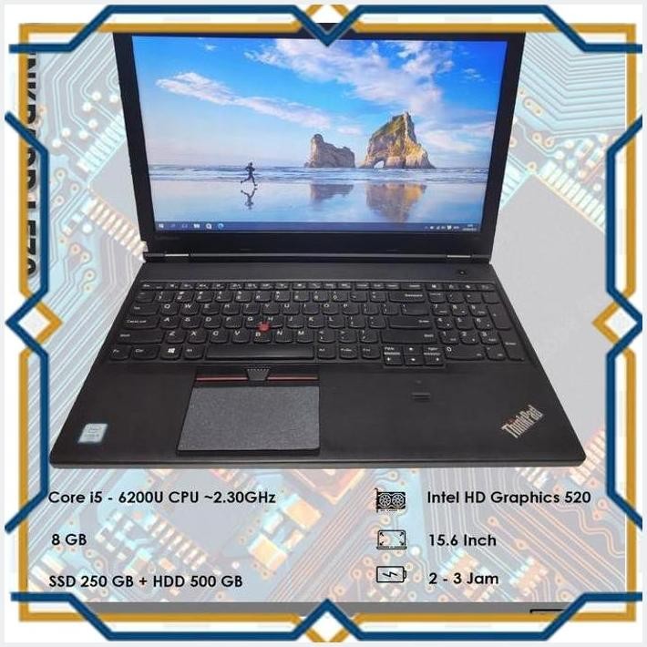 [ART] LENOVO THINKPAD L570 - CORE I5 - GEN 6 TH - SSD 250 GB - DOUBLE STOREGE