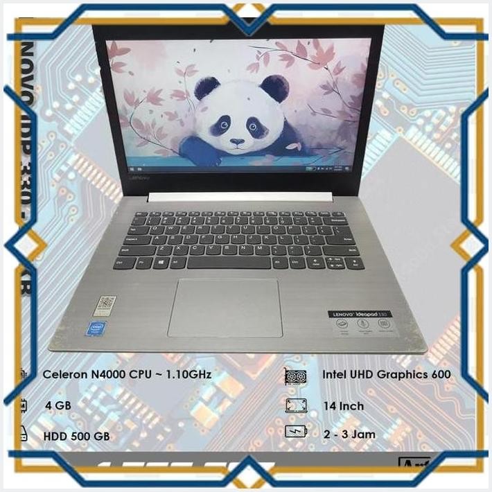 [ART] LENOVO IDEAPAD 330 - 14IKB - CELERON N4000 - RAM 4 GB - NORMAL SIAP PAKAI