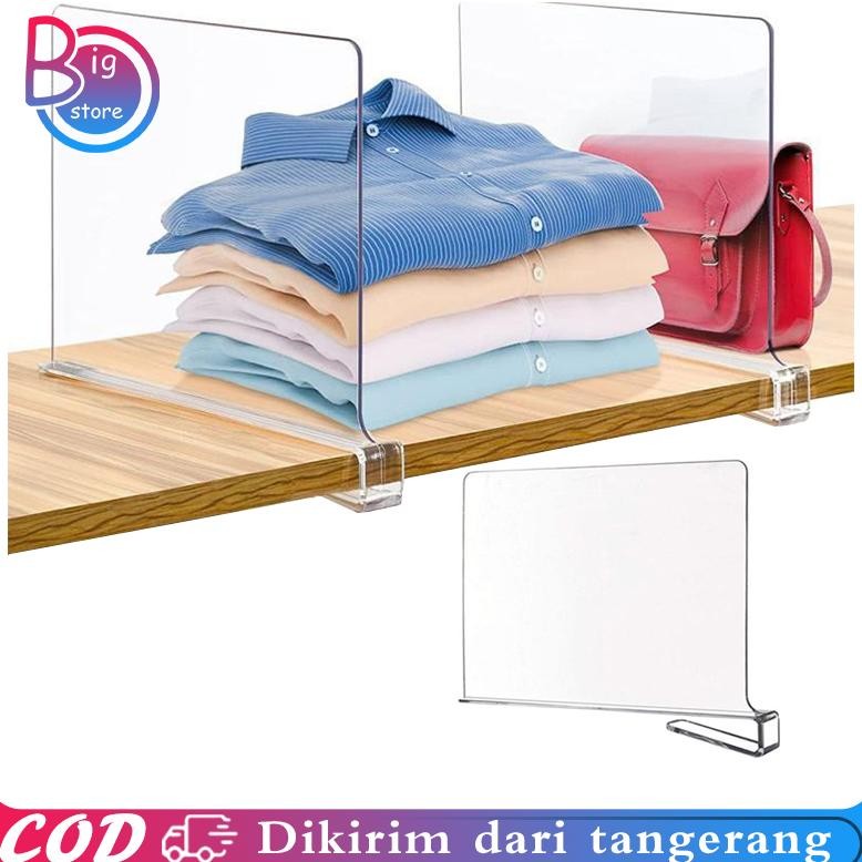 Sekat Lemari Buku Akrilik Sekat Lemari Pakaian Multifungsi Sekat Lemari Baju