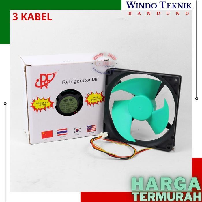 Fan Motor Kulkas Shap Nmb-Mat Model Fba12J15V | Fan Kipas Kulkas 12X12 Arus Dc 15 Volt | Fan Motor K