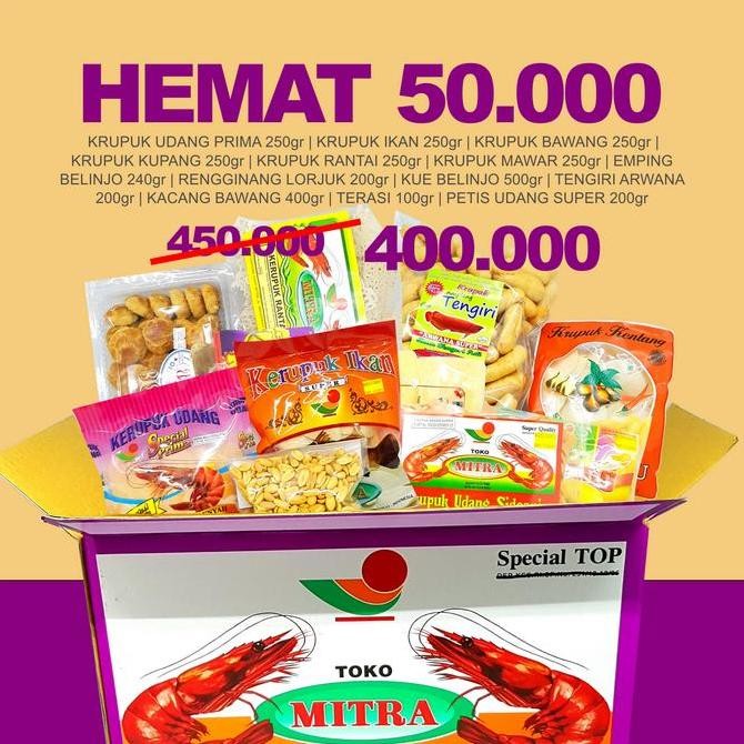 

:>:>:>:>] PAKET OLEH-OLEH MITRA 400.000 | HEMAT PRAKTIS KHAS SIDOARJO
